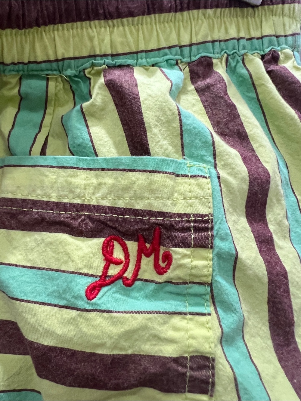 Damson Madder Ritik Trousers UK 16 US 12 Tropical Stripe Organic Cotton - Picture 4 of 7